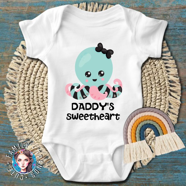 Body Para Bebê Querido do Papai Polvo Kawaii (Criador carregado)