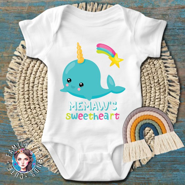 Body Para Bebê Querido Narval Kawaii da Memaw (Criador carregado)