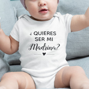 Body Para Bebê Quieres Ser Mi Madrina Proposta de Madrina