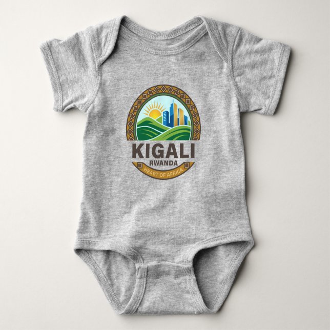 Body Para Bebê Quigali Ruanda África (Frente)