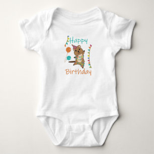 Body Para Bebê Quokka Deseja Feliz Aniversário Para Você Quokkas