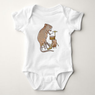 Body Para Bebê Quokka - Drummer Animal Australiano