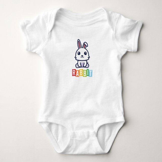 Body Para Bebê Rabbit Baby Jersey - Bodetê (Frente)