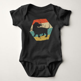 Body Para Bebê Raça de cão Basset Hound Hexágono Retro envelhecid