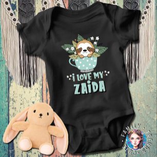 Body Para Bebê Raccoon I Love My Zaida