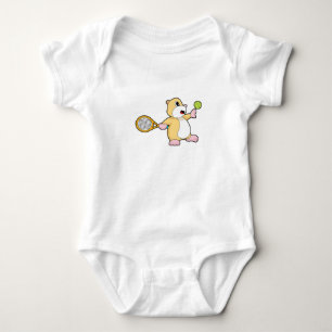 Body Para Bebê Racket de Tênis de Tênis de Hamster