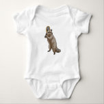 Body Para Bebê Racoon at Tennis with Tennis racket<br><div class="desc">This design is the perfect gift for a birthday,  Christmas and other celebrations. It is suitable for women,  men and kids.</div>