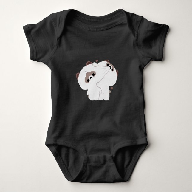 Body Para Bebê Ragdoll Cat Casal (Frente)