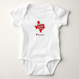 Body Para Bebê Raider Vermelho e Preto Lar Doce Lar Texas