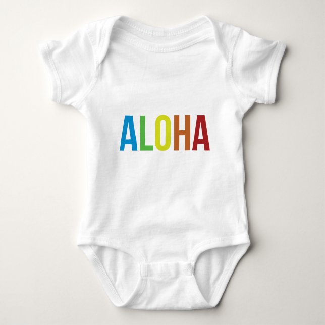 Body Para Bebê Rainbow Aloha (Frente)