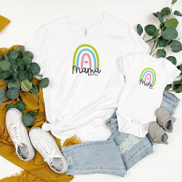 Body Para Bebê Rainbow Mama Mini Correspondente Personalizável