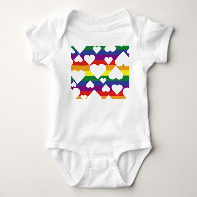 Body Para Bebê Rainbow Pride Tee (Frente)
