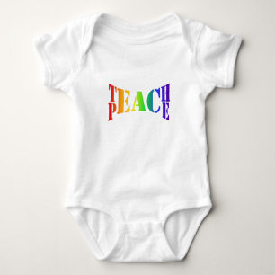 Body Para Bebê Rainbow Teach Peace