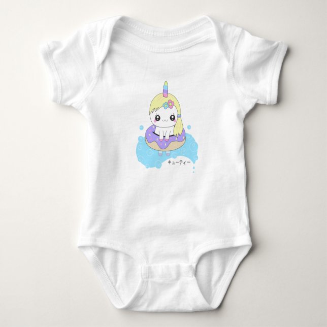 Body Para Bebê Rainbow Unicorn (Frente)