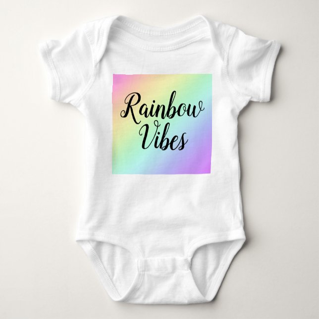 Body Para Bebê Rainbow Vibes (Frente)