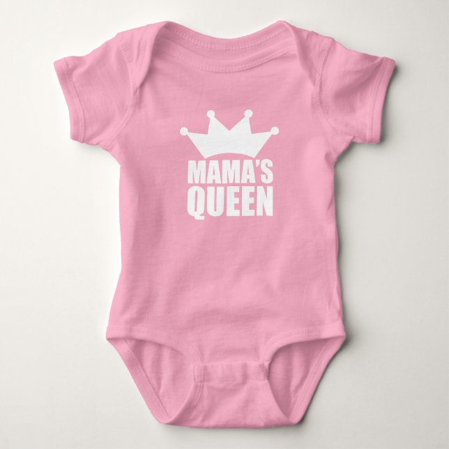 Body Para Bebê Rainha do bebê da mamãe  (Frente)