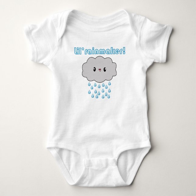 Body Para Bebê Rainmaker de Lil da nuvem de chuva de Kawaii (Frente)