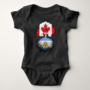 Body Para Bebê Raízes de Árvore Argentina canadiana do Canadá
