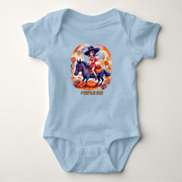 Body Para Bebê Rapariga no Excelente do Cavalo Pumpkin corre no D