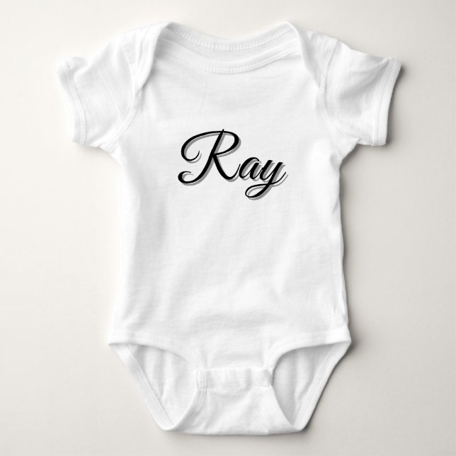 Body Para Bebê Rapazes Nome Ray, (Frente)