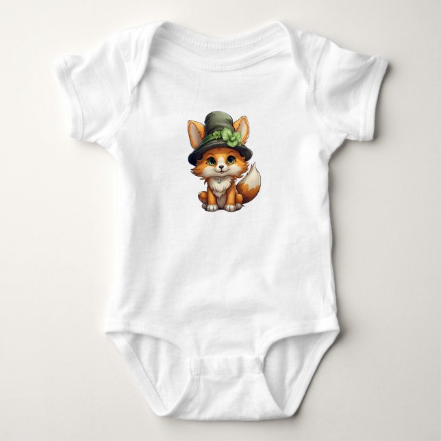 Body Para Bebê Raposa Pequena e Gorda (Frente)