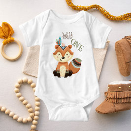 Body Para Bebê Raposa Selvagem De Bebê Tribal Cuja Raposa Selvage