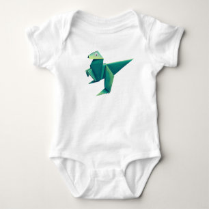 Body Para Bebê Raptor De Origami De Olhos Googly