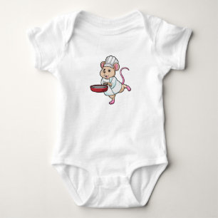 Body Para Bebê Rato como cozinhar com o chapéu Panorâmico e Coz
