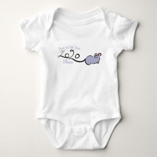 Body Para Bebê Rato de Cartoon de Mouse Bonito Ano Novo 2020