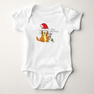 Body Para Bebê Rato Gato de Cartografia de Natal Engraçado