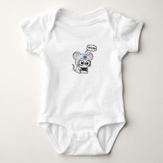 Body Para Bebê Rato pequeno fofo e adorável