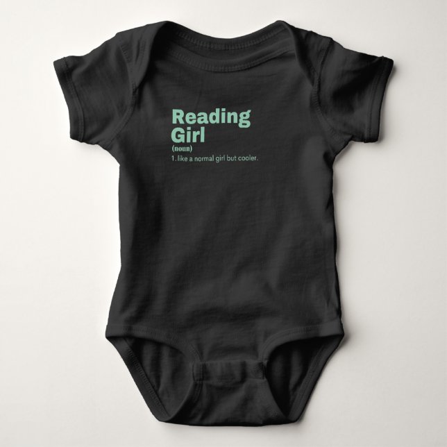 Body Para Bebê Reading Girl - Reading (Frente)