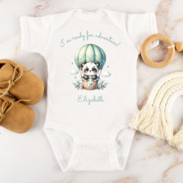 Body Para Bebê Ready for Adventure Personalized Panda Balloon