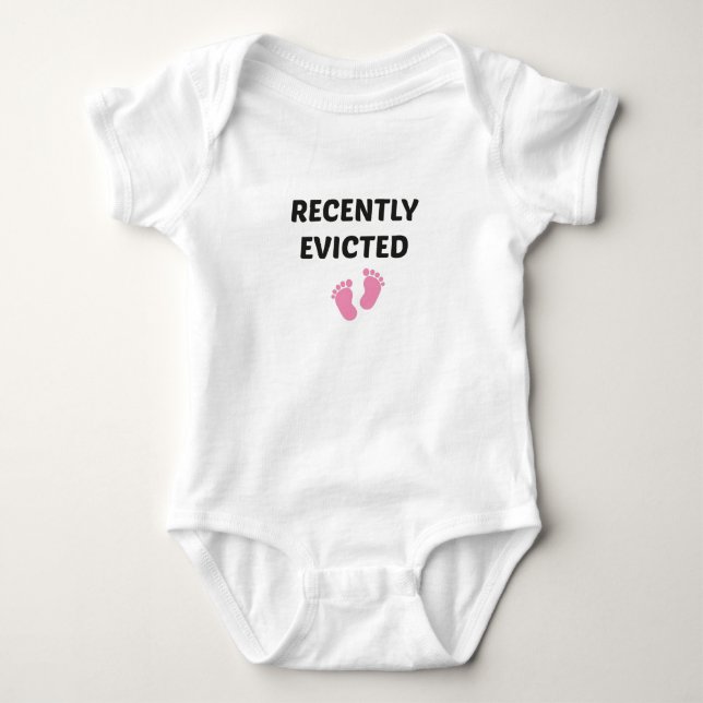 Body Para Bebê Recently Evicted,baby gift new baby evicted (Frente)