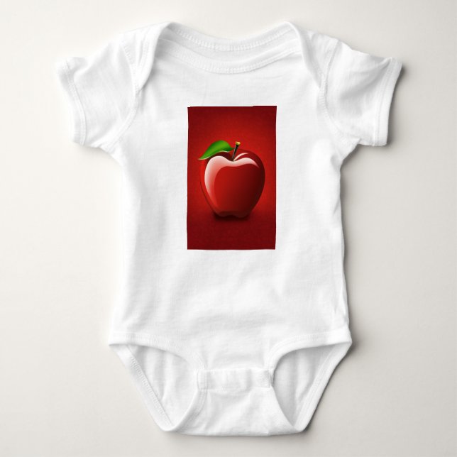 Body Para Bebê Red Apple Logo Baby Jersey Bodysuit (Frente)