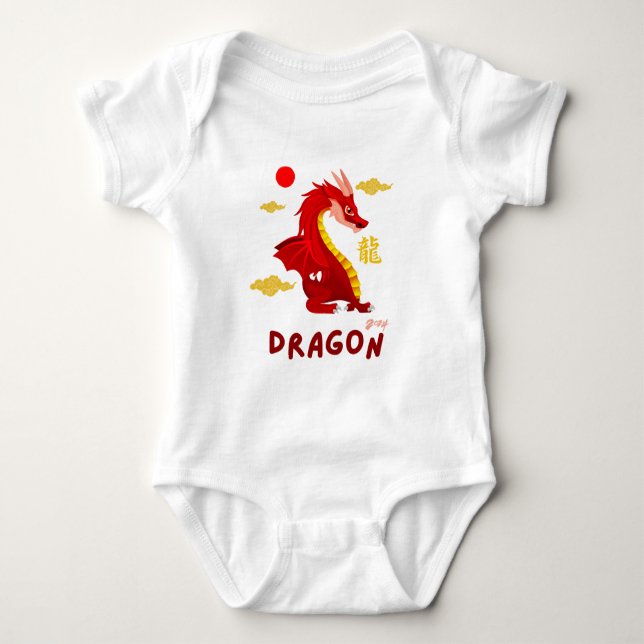 Body Para Bebê Red Baby Dragon 2024 (Frente)