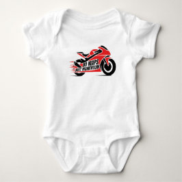 Body Para Bebê Red Black Sport Motorcycle 