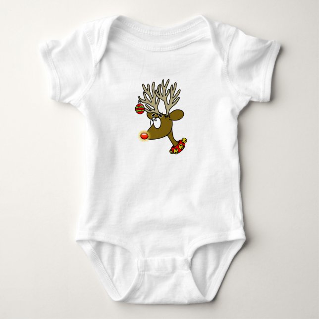 Body Para Bebê Red Nosed Reindeer (Frente)