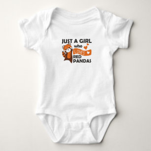 Body Para Bebê Red Pandas Girl ama Red Panda Kawaii Cuecas