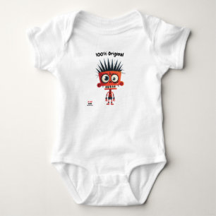 Body Para Bebê Red Punk Divertido Crianças e adolescentes - Car