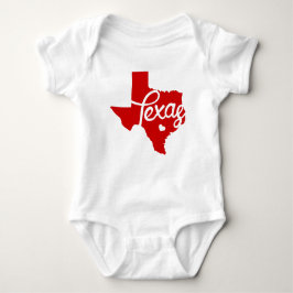 Body Para Bebê Red Texas Heart