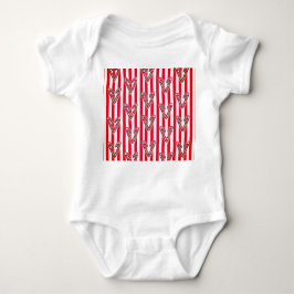 Body Para Bebê Red White Stripes Lollipops Corações
