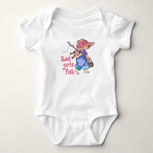 Body Para Bebê Reel Girls Fish