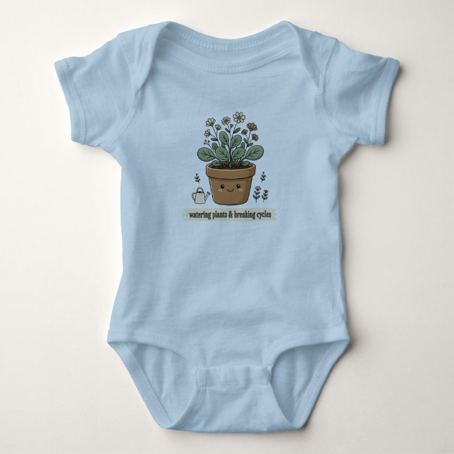 Body Para Bebê Regando Plantas e Rompendo Ciclos (Frente)