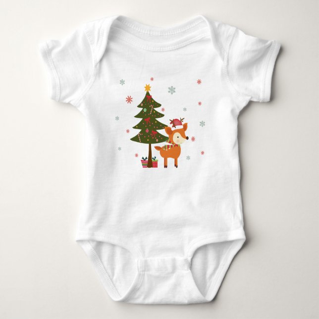 Body Para Bebê Reindeer Christmas ~ Holiday (Frente)