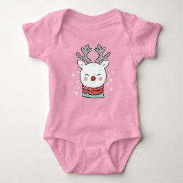 Body Para Bebê Reindeer de Natal