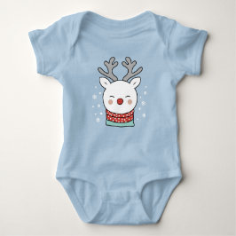 Body Para Bebê Reindeer de Natal
