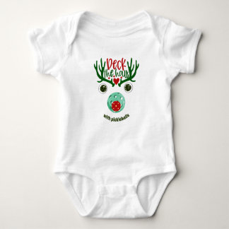 Body Para Bebê Reindeer Deck os corredores com bolas de picles