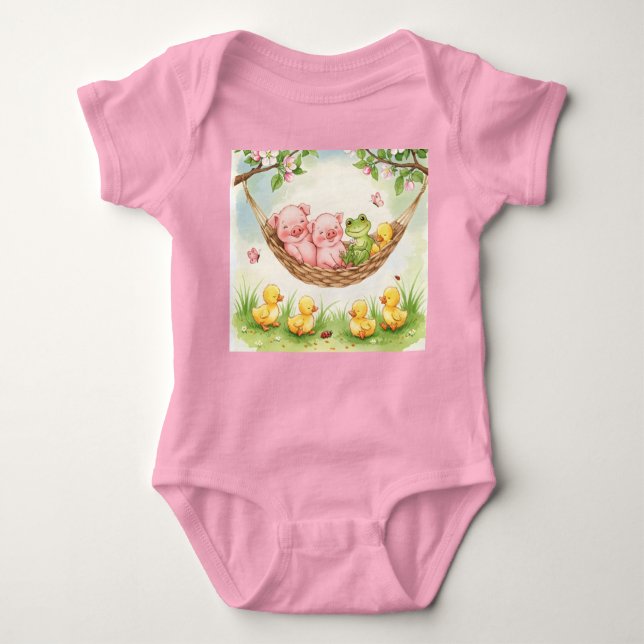 Body Para Bebê Relaxamento em uma Hammock (Frente)