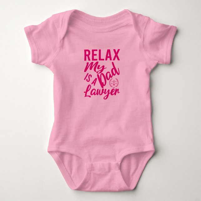 Body Para Bebê Relaxe. Minha Pai é um Pai engraçado. (Frente)